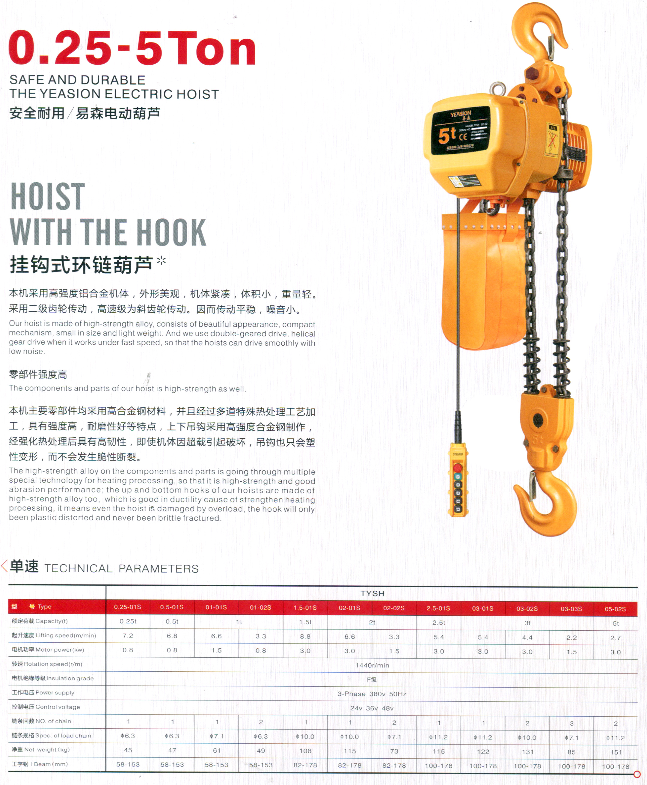 0.25-5T掛鉤式環鏈(liàn)葫蘆--