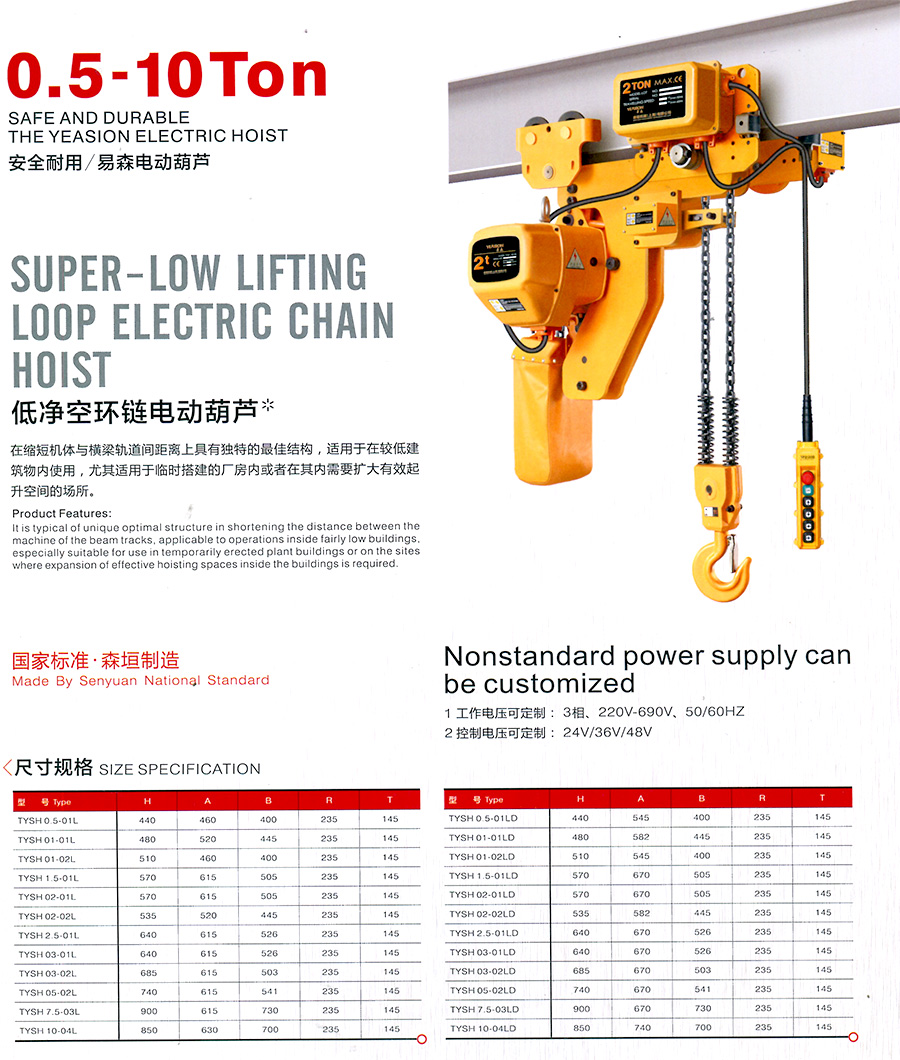 低淨(jìng)空環鏈電動葫蘆--